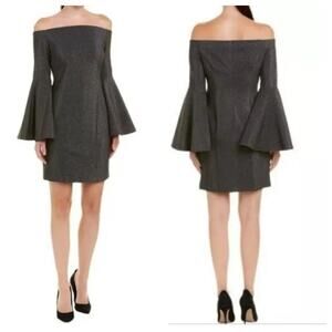 Vince Camuto Metallic Off-The-Shoulder Mini Dress